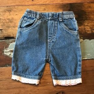 Little jeans with english embroidery Baby Size 3m